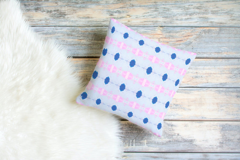 String of Pearls Pillow, Blue