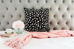 Spotsy Pillow in Black and White