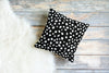 Spotsy Pillow in Black and White