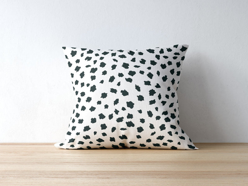 Spotsy Pillow in White and Black