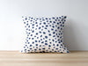 Spotsy Pillow in Navy Blue and White