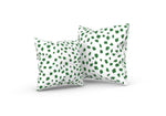 Spotsy Pillow in Green and White