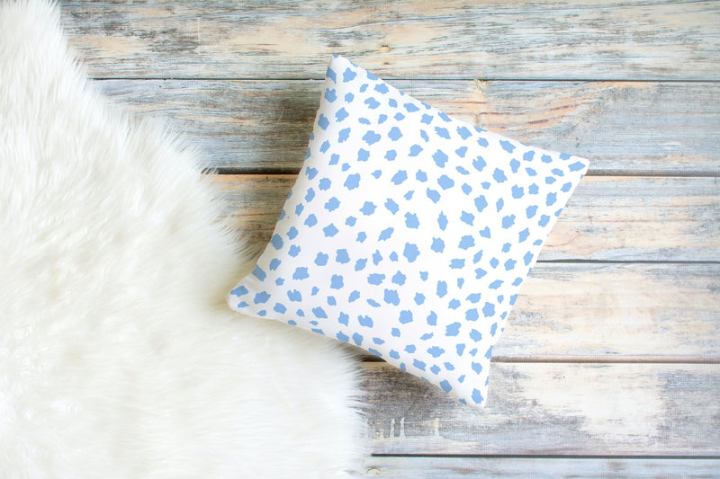 Spotsy Pillow in French Blue