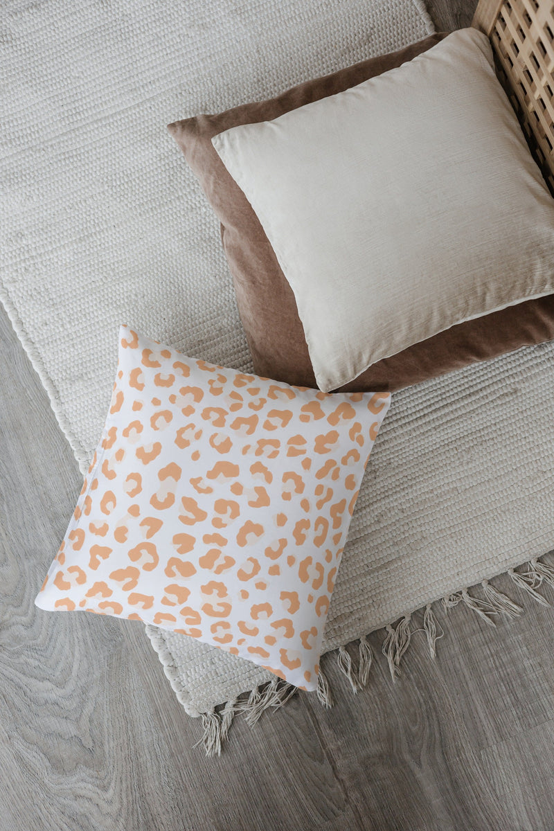 Leopold Leopard Pillow, Orange