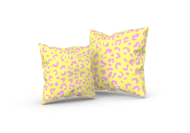 Oxford Pink Kids, Leopold Leopard Pillow in Yellow and Pink