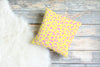 Oxford Pink Kids, Leopold Leopard Pillow in Yellow and Pink