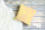 Oxford Pink Kids, Leopold Leopard Pillow in Yellow and Pink