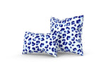 Leopold Leopard Pillow, Navy Blue