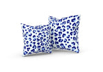 Leopold Leopard Pillow, Navy Blue