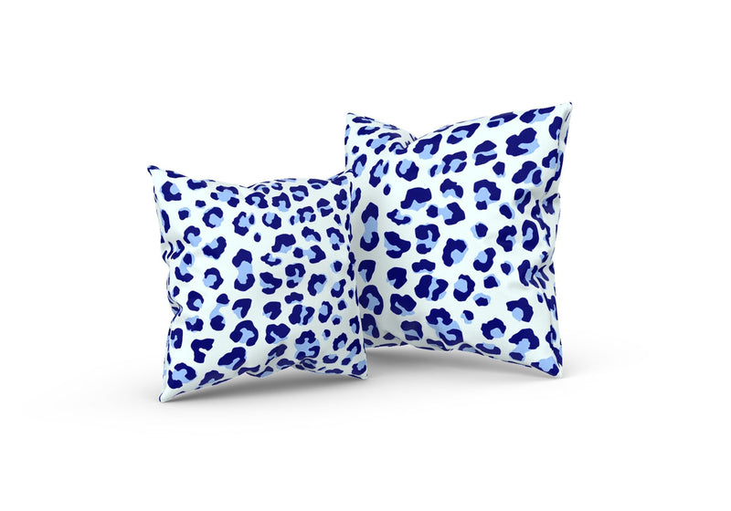 Leopold Leopard Pillow, Navy Blue