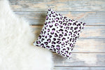 Leopold Leopard Pillow, Black and Pink