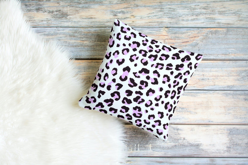 Leopold Leopard Pillow, Black and Pink