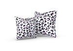 Leopold Leopard Pillow, Black and Pink