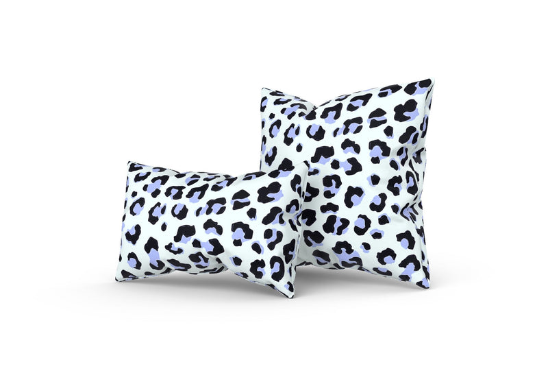 Leopold Leopard Pillow, Black and Purple