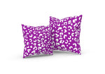 Leopold Leopard Pillow, Purple and White