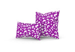 Leopold Leopard Pillow, Purple and White