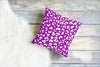 Leopold Leopard Pillow, Purple and White