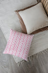 Oxford Pink Herringbone Pillow