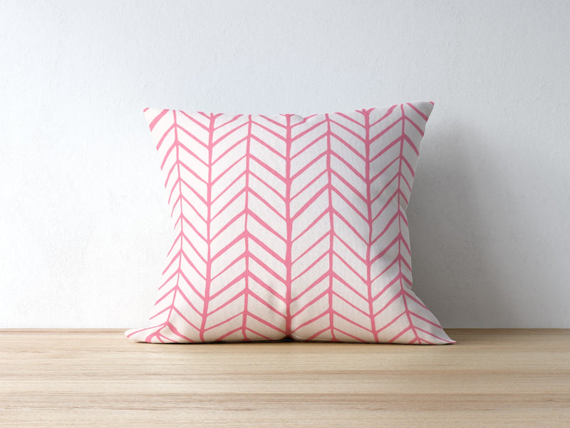 Oxford Pink Herringbone Pillow