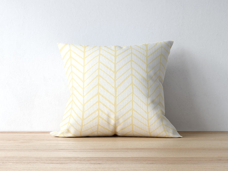 Yellow Herringbone Pillow