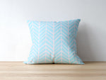 Turquoise Herringbone Pillow