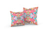 Abstract Pillow in Coral Pink