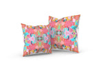 Abstract Pillow in Coral Pink