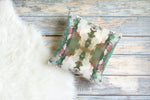 Oxford Pink Green Forest Pillow