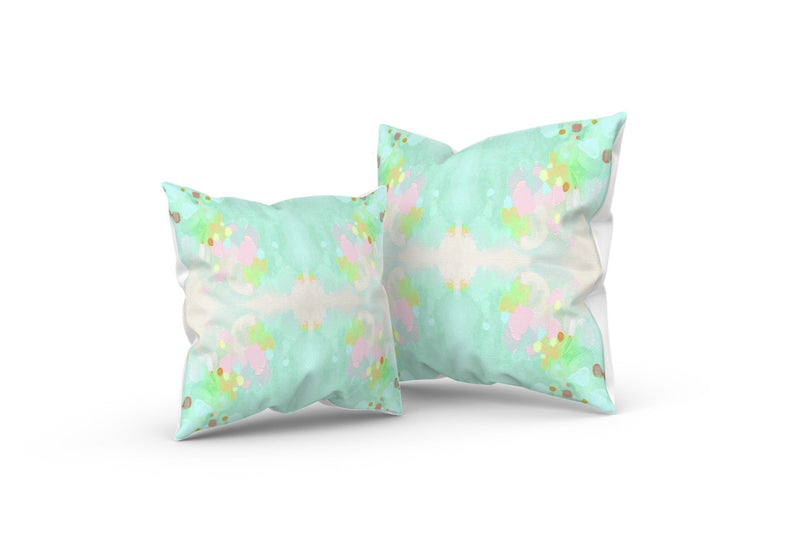 Oxford Pink Selena Pillow in Aqua