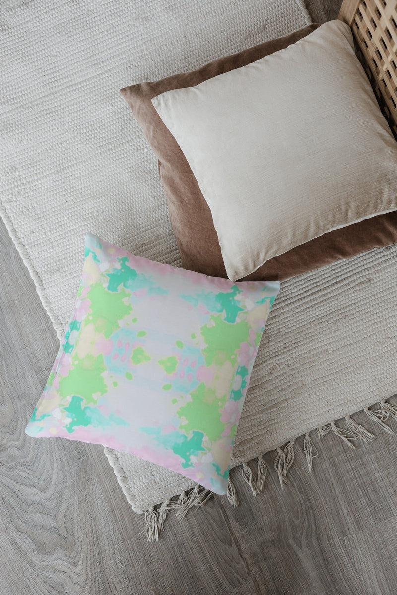 Oxford Pink Rainbow Bright Pillow in Teal