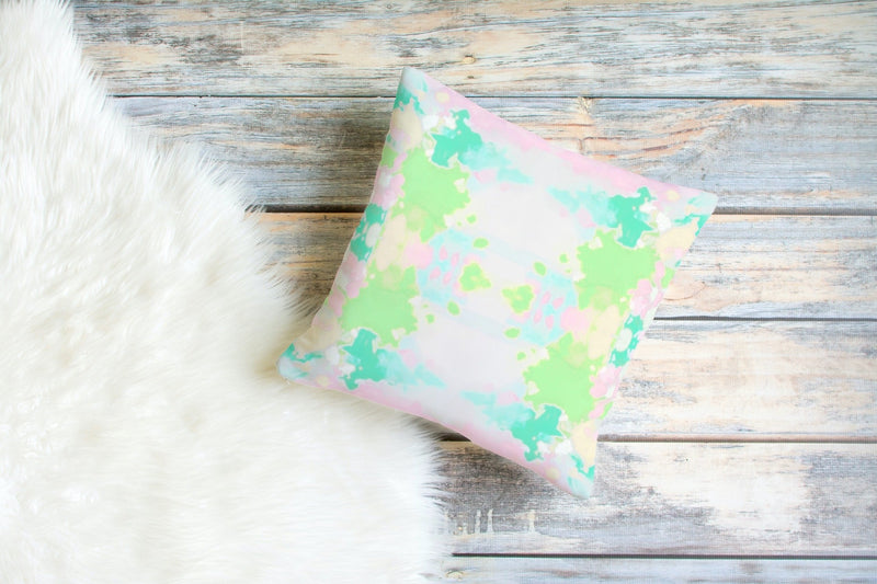 Oxford Pink Rainbow Bright Pillow in Teal