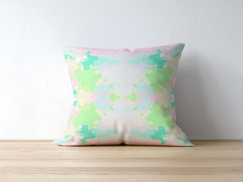 Oxford Pink Rainbow Bright Pillow in Teal