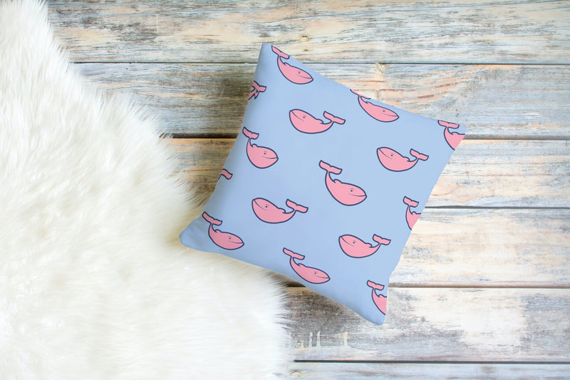 Oxford Pink Whale Tail Pillow