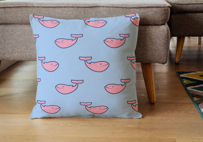 Oxford Pink Whale Tail Pillow