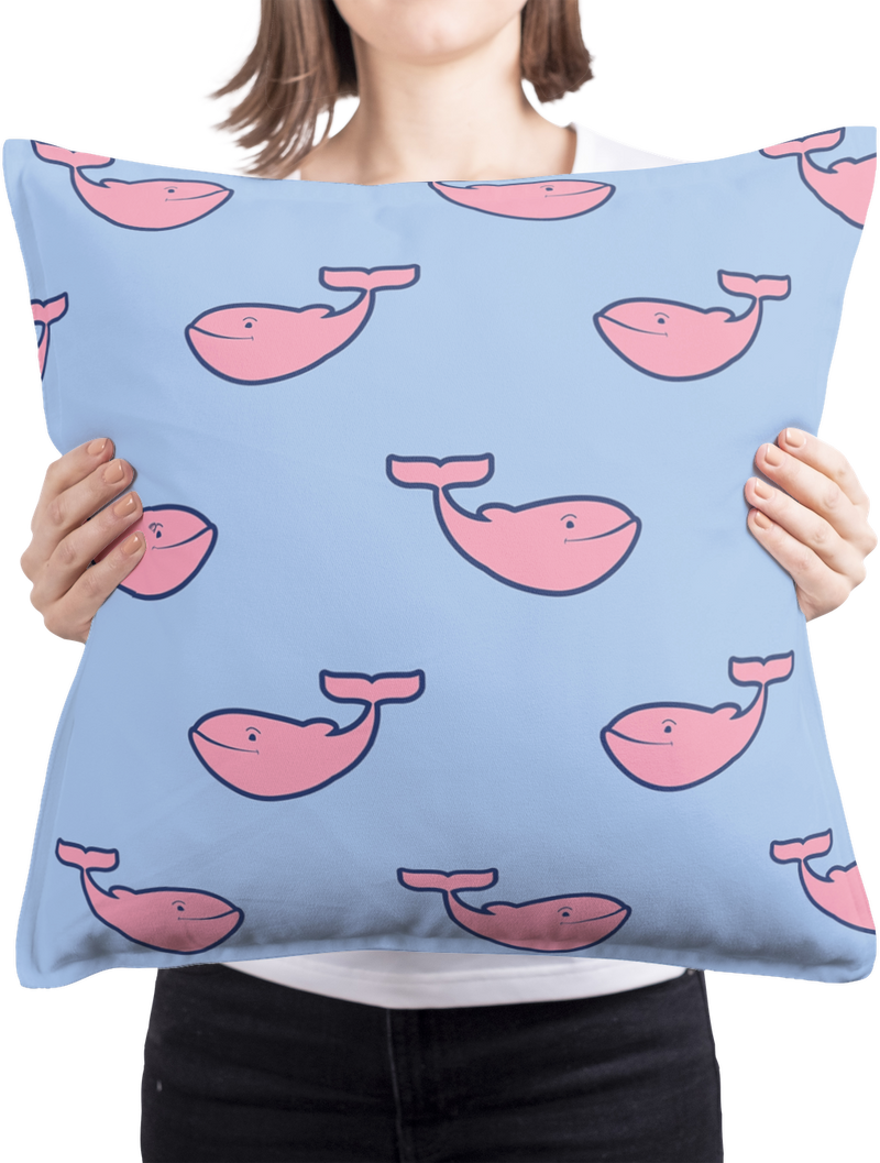 Oxford Pink Whale Tail Pillow