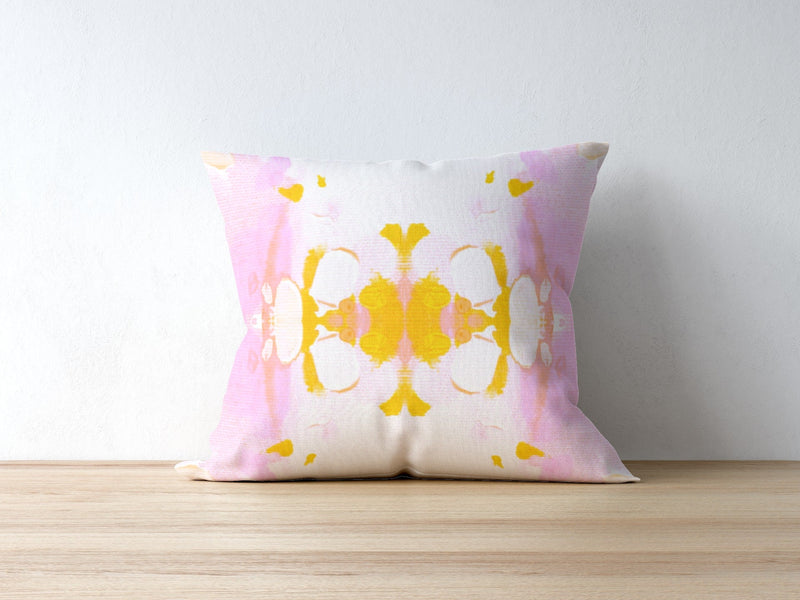 Sea Grape Pillow, Pink and Orange