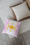 Sea Grape Pillow, Pink and Orange