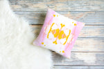 Sea Grape Pillow, Pink and Orange