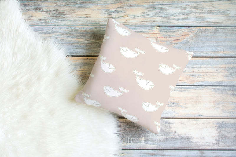 Pink Whale Pillow