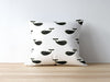 Black and White Whale Pillow